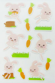 Etiquetas engomadas animales hinchadas de la forma del conejo para Scrapbooking con la impresión rotatoria