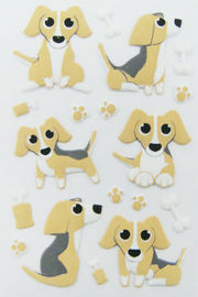 Etiquetas engomadas animales hinchadas del perro de perrito para desprendible impresa aduana casera de la decoración de la pared