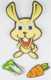Etiquetas engomadas desprendibles de la historieta 90s de DIY, etiquetas engomadas lindas divertidas de la pared del conejo