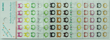 Etiquetas engomadas coloridas del recordatorio del calendario para el material del vinilo de la prenda impermeable del horario
