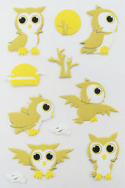 Etiquetas engomadas animales hinchadas de los pájaros imprimibles para los regalos Eco de encargo de los niños amistoso