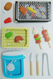 Stationery Personalized Vintage Toy Stickers Barbecue Style 3D For Child Boy