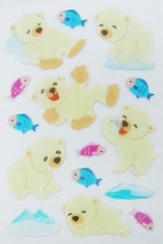 Etiquetas engomadas hinchadas de encargo preciosas para las formas de los animales de la decoración de la pared del sitio del bebé