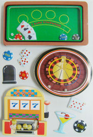 Las etiquetas engomadas del juguete del vintage de la coctelera de la tarjeta de DIY acodaron 3D con los accesorios 2,0 milímetros de grueso